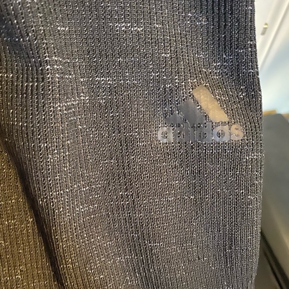 3/$30 Adidas soft knit cropped joggers zippered pockets comfy. - Picture 2 of 5